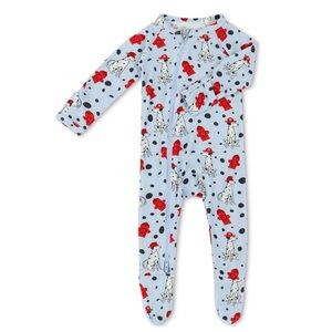 NWT Bestaroo Dalmatian Bamboo Footie 6-9M Firehouse Dogs